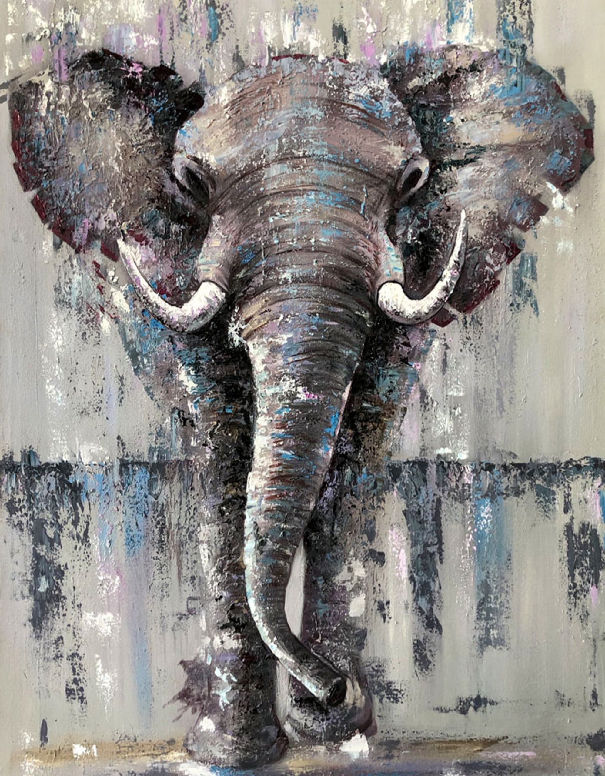elephant painting on canvas